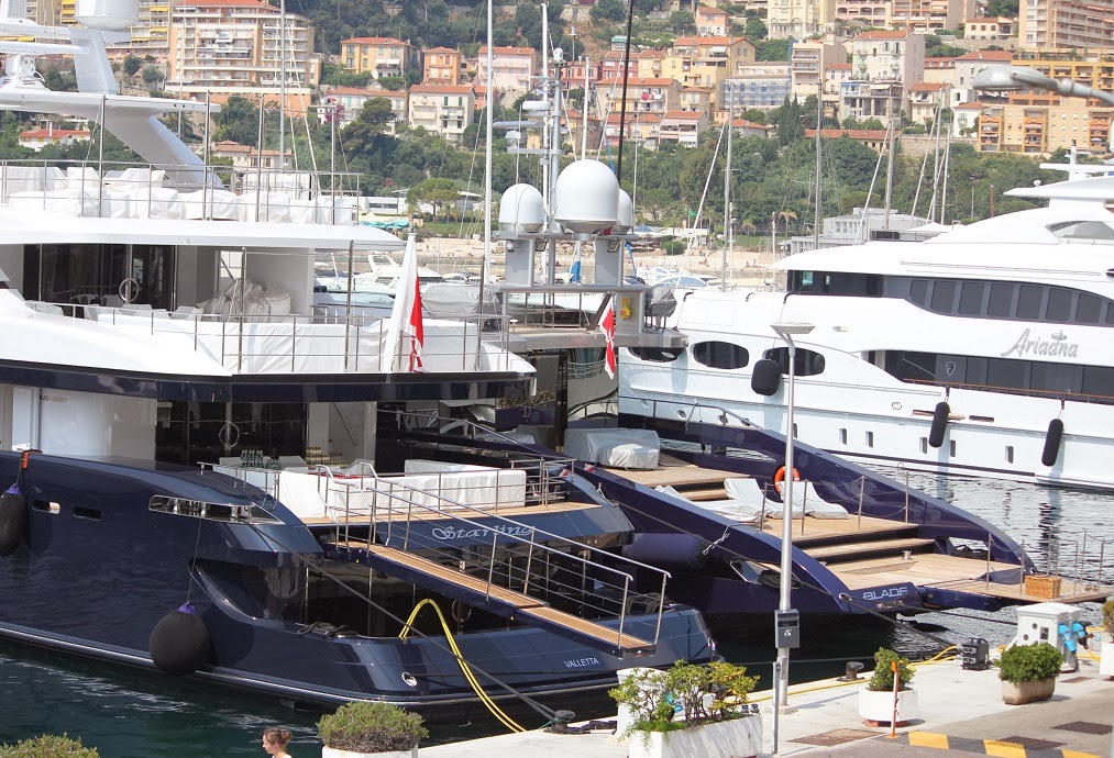 Super Yachts Blade, Adriana and Starling in Fontvielle, Monaco