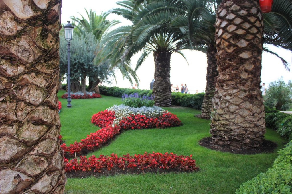 Tended garden in the Royal town of Opatija, North Adriatic