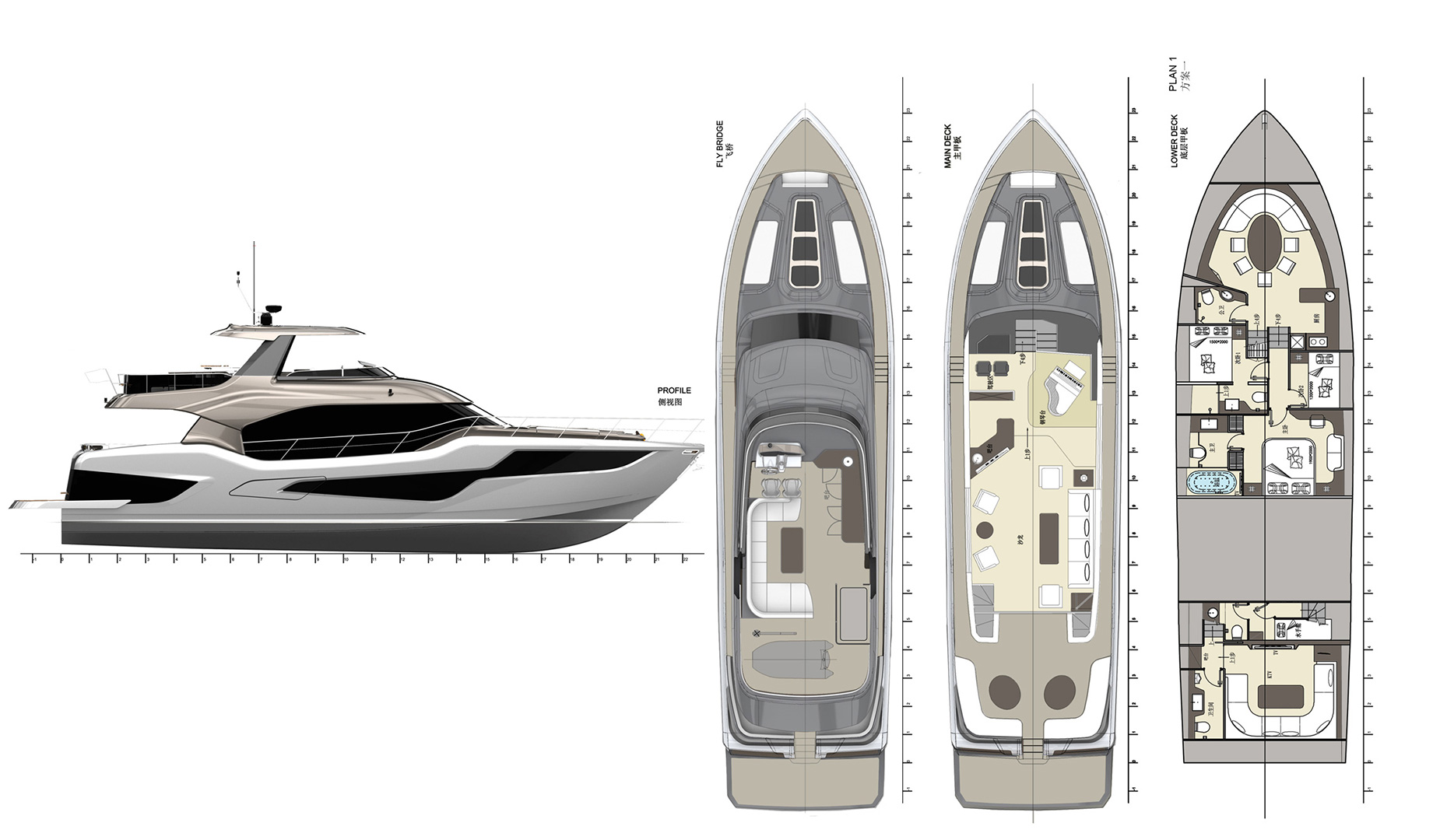 Puccini Yacht Fly 82 Layout